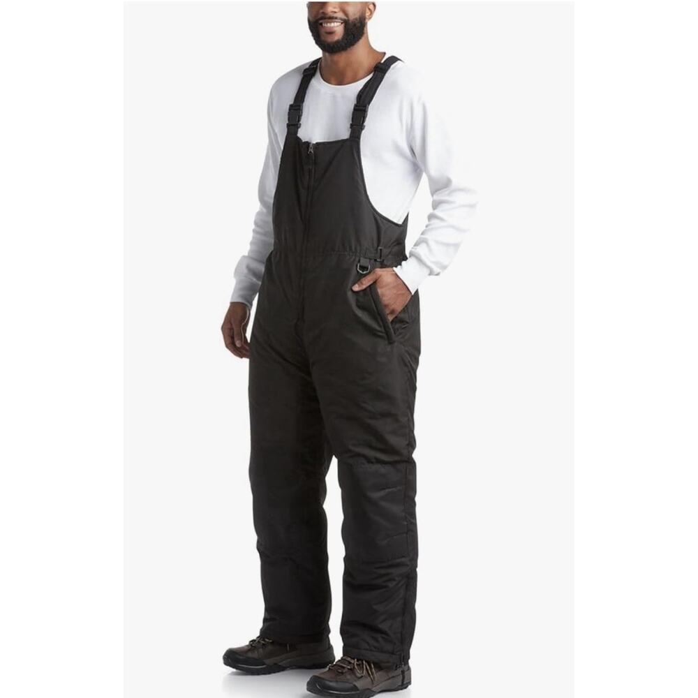 Cherokee Snow Bibs Insulated Waterproof Overalls Black Men Size M